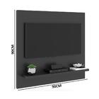 Painel De Tv Para Quarto Preto Acetinado Yan Patrimar