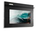 Painel De Tv Para Quarto Prism Preto Acetinado Patrimar