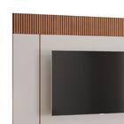 Painel De Tv Para Sala 70 Polegadas Off White E Marrom Ripado