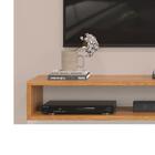 Painel De Tv Para Sala Até 50 Polegadas Ripado Carvalho Nobre