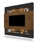Painel De Tv Para Sala Grande Cor Preto / Malbec Luapa Moveis