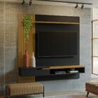Painel Decor Ripado P/tvs Até 65 Polegadas C/ Nicho Suspenso