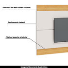 Painel Decorativo Sala De Estar 260cm Julien Off White/nature