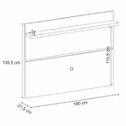 Painel Decorativo Suspenso 1.8 Para Tv Até 70'' Taylor Deck G