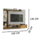 Painel Denver Carrara/cinamomo – Bechara Móveis