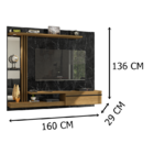 Painel Denver Nero/cinamomo – Bechara Móveis
