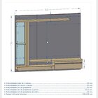 Painel Denver Para Tvs 55 Polegadas Led Elétrico E Prateleira