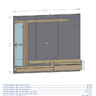 Painel Denver Titanium/cinamomo – Bechara Móveis