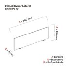 Painel Divisor Central Pdc600pe40 Preto