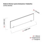 Painel Divisor Para Estação De Trabalho Aretto  1381x300mm Ci
