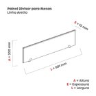 Painel Divisor Para Mesas De Escritório 881x300mm M900at Bran