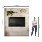 Painel Do Piso Ao Teto Para Tv Até 75 Guapore Calacata/off Wh