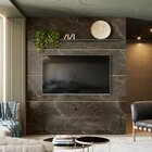 Painel Do Piso Ao Teto Para Tv Até 75 Guapore Jade/oliva