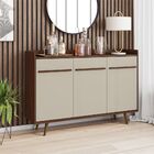 Painel E Aparador Giordano Nogal Off White