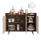 Painel E Aparador Giordano Nogal Off White