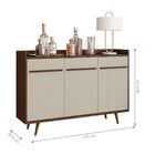 Painel E Aparador Giordano Nogal Off White