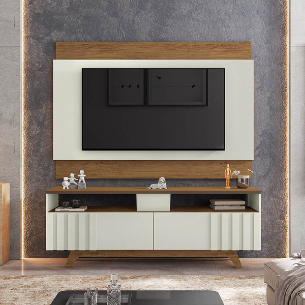 Painel E Bancada Para Tv Até 60" Portaland L01 - Amarena Móve