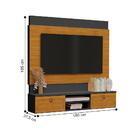 Painel E Mesa De Centro Nyon Freijó Preto Naturale