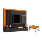 Painel E Mesa De Centro Torún Preto Freijó Naturale