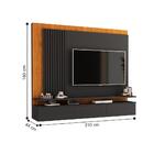 Painel E Mesa De Centro Torún Preto Freijó Naturale