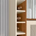 Painel E Rack 1.6 Cristaleira Balcão Arcade Nature Off White