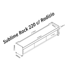 Painel E Rack Com Led E Rodízio Sublime 220 Off White Natural