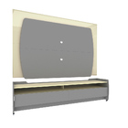 Painel E Rack Com Rodízios Sublime 180 Cinza Off White - Geli