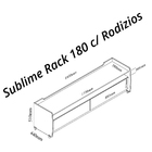 Painel E Rack Com Rodízios Sublime 180 Naturale Off White - G