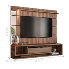 Painel E Rack Para Tv Dickinson Com Led Nogueira Cadiz Sépia