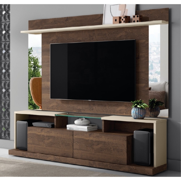 Painel E Rack Para Tv Holland Madero Off White