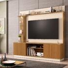 Painel E Rack Para Tv Kourtney Cinamomo Off White Efeito Ripa