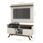 Painel E Rack Para Tv Melissa Off White Madeira