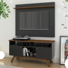 Painel E Rack Para Tv Melissa Preto Madeira