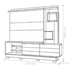 Painel E Rack Para Tv Onie Com Espelho Noce Esplendor Off Árt