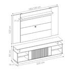Painel E Rack Para Tv Siegfried Com Ripas Carvalho Off White