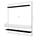 Painel E Rack Para Tv Suspenso Malus Off White Coral