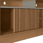 Painel E Rack Para Tv Verona Com Espelho Amêndoa Titânio