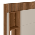 Painel E Rack Para Tv Zeus Com Espelho E Prateleira Freijó Of