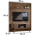 Painel E Rack Piso Teto Tv 75 244x208 Cm 7181 Mdt