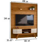 Painel E Rack Piso Teto Tv 75 244x208 Cm 7181 Mdt