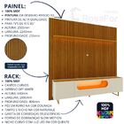 Painel E Rack Requinte 220 Impressão 3d Com Led Pés De Ferro