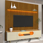 Painel E Rack Requinte 220 Impressão 3d Com Led Pés De Ferro