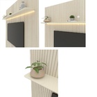 Painel E Rack Requinte 220 Impressão 3d Com Led Pés De Vidro