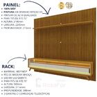 Painel E Rack Requinte Clean 220 Impressão Ripado 3d Naturale