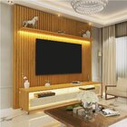 Painel E Rack Ripado Com Led E Rodízio Nobre 185 Naturale Off