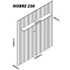 Painel E Rack Ripado Com Led E Rodízio Nobre 230 Naturale Off