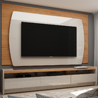 Painel E Rack Sublime 220 Off White Naturale - Gelius