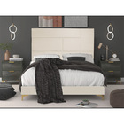 Painel Elegance Cama Box Casal 140 Cm Veludo Bege Trabalhado