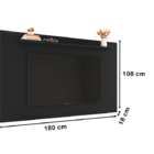Painel Elegant Preto Fosco – Bechara Móveis