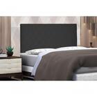 Painel Esmeralda Suede Preto Casal - Spezzia